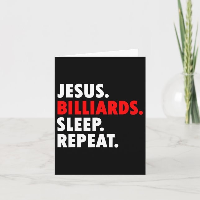 Carte Jesus Billiards Sleep Répéter - Novelty Hob (Devant)
