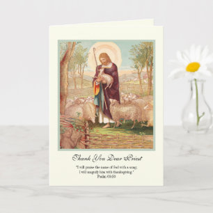 Carte Jésus Bon Berger Prêtre Encouragement