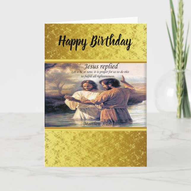 Carte Jésus Christ Baptême image un (Devant)