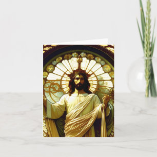 Carte Jésus-Christ - IA - Art nouveau - A