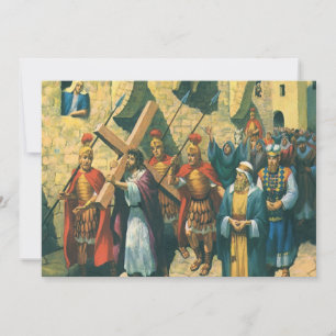 Carte Jésus-Christ portant la Croix jusqu'à sa Crucifixi