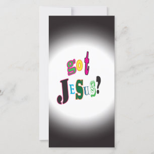 Carte Jésus Christ Religieux Noir Oval Abstrait