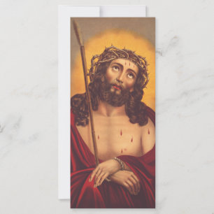 Carte Jésus Couronné d'Épines Art Sombre