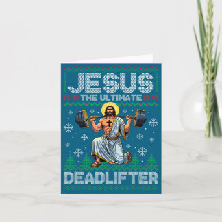Carte Jesus Deadlifter Chrétien Gym Ugly Conception de l