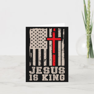 Carte Jésus Est Roi Christ Seigneur Patriotique Chrétien