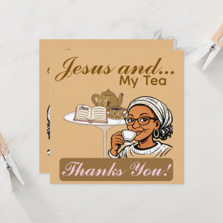 Carte Jésus et ma papeterie de thé