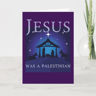 Carte Jésus était un Noël palestinien de solidarité avec