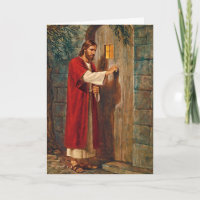 Jésus frappe à la porte avec un verset complet