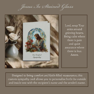 Carte Jesus In Stained Glass Sympathy