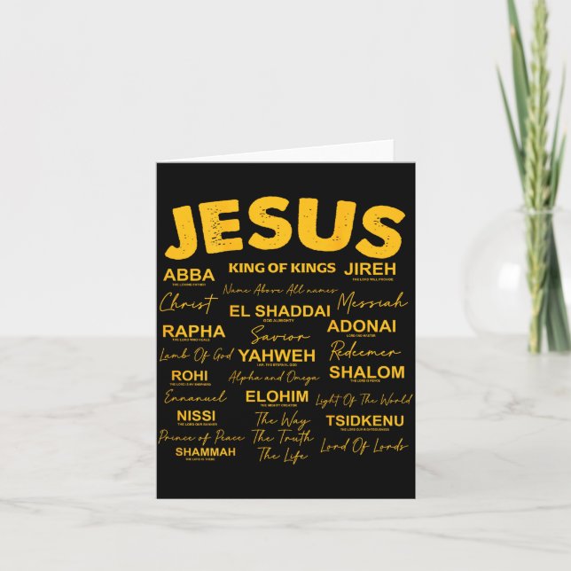 Carte Jesus Is King Names Of God Hebrew Jesus Christian  (Devant)