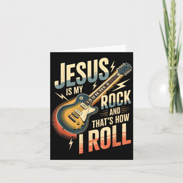 Carte Jesus Is My Rock And That Is How I Roll Christian  (Devant)