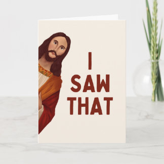 Carte Jésus, j'ai vu ça, ce Noël amusant