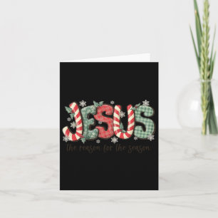 Carte Jésus la raison de la saison Noël chrétien