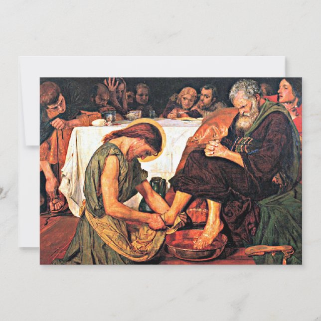Carte Jésus Lave les pieds de Pierre (Devant)