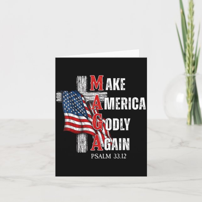 Carte Jesus Make America Godly Again American Patriot Ch (Devant)