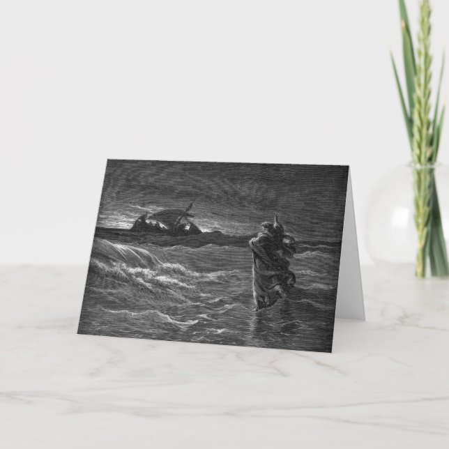 Carte Jésus marche sur l'eau (Devant)