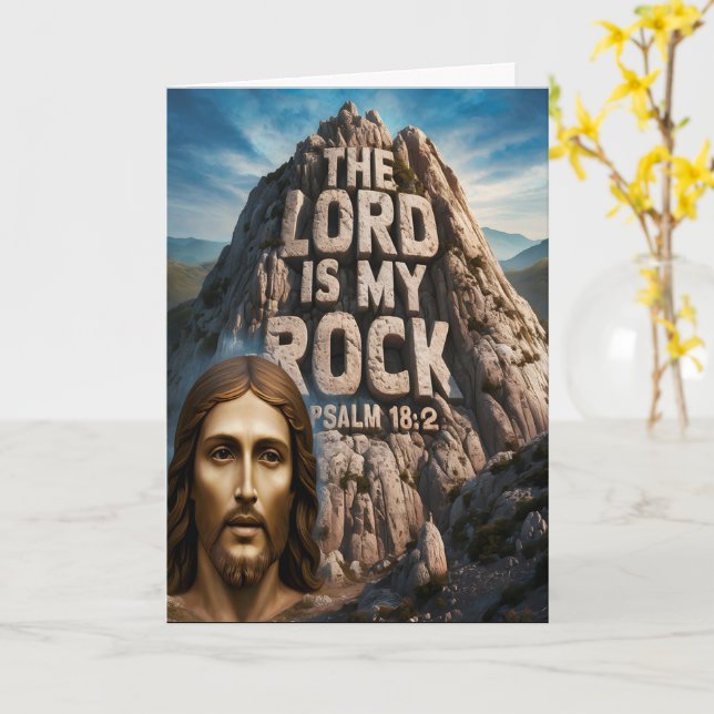 Carte Jésus, mon rocher d'âge Le Seigneur est mon rocher (Fleur jaune)