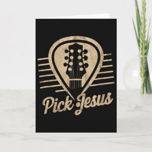 Carte Jésus Plectre Musique Pasteur Joyeuses Pâques