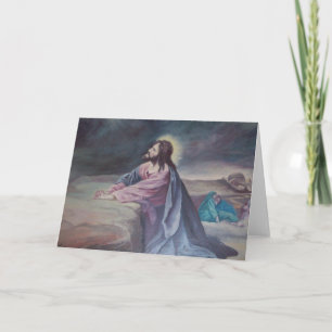 Carte Jésus priant à Gethsemane