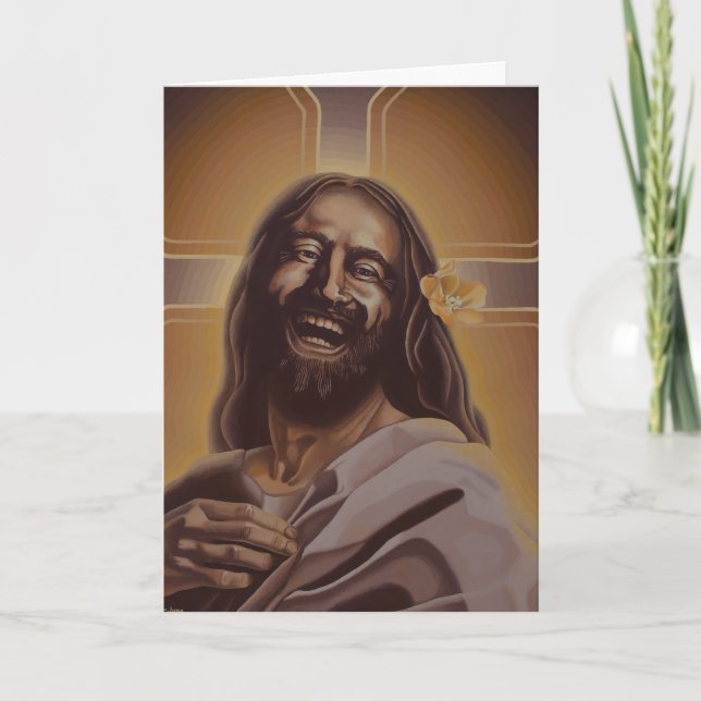 Carte Jésus Rire (Devant)
