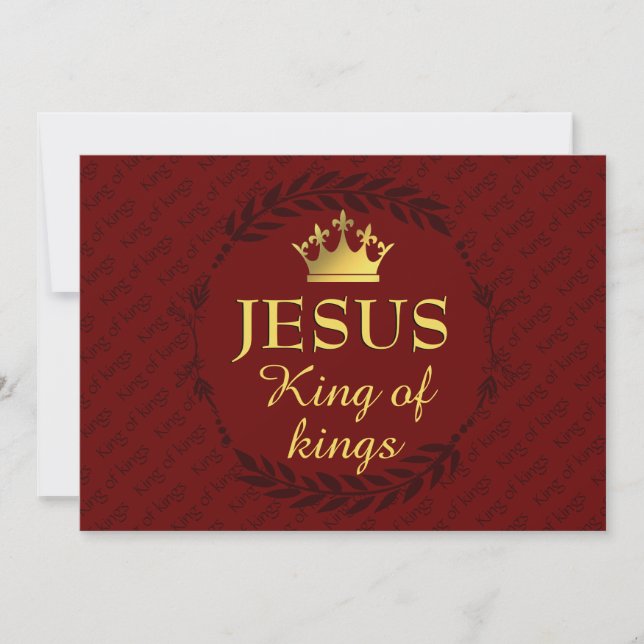 Carte JÉSUS ROI DES ROIS | BURGUNDY de la Couronne de No (Devant)