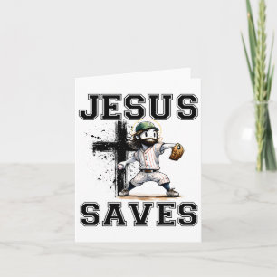 Carte Jésus Sauve Baseball Religieux Foi Chrétienne Croi