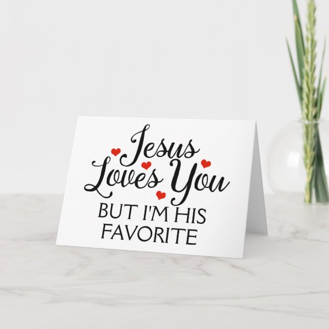Carte Jésus t'aime Favori Funny (Devant)