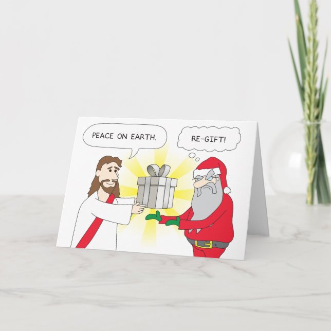 CARTE JESUS V PÈRE NOËL : RÉGIFTMAS (Devant)