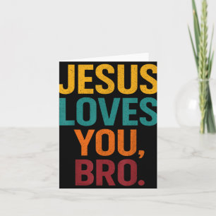 Carte Jésus Vous Aime Bro Amusant Jeune Chrétienne Garço