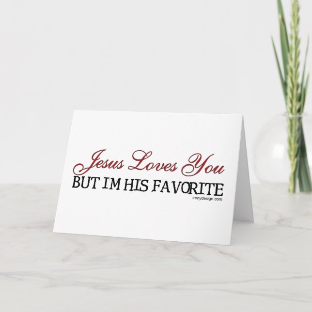 Carte Jésus Vous Aime Favorite (Devant)