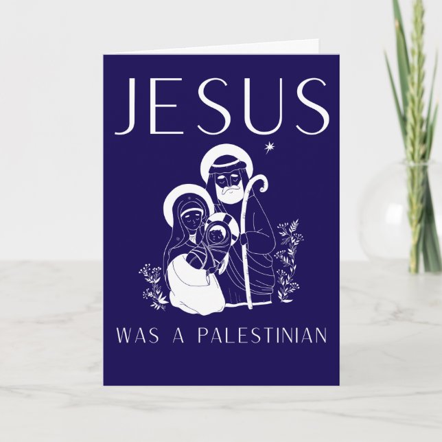Carte Jesus Was A Palestinian Christmas Card Christian (Devant)