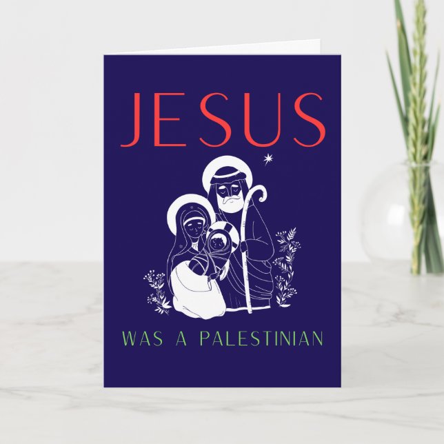Carte Jesus Was A Palestinian Christmas Card Christian (Devant)