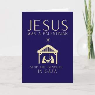 Carte Jesus Was A Palestinian Christmas Custom Message