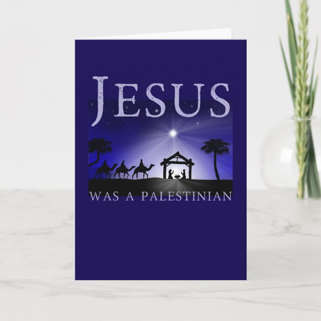 Carte Jesus Was Palestinian Christmas Orthodox Catholic (Devant)