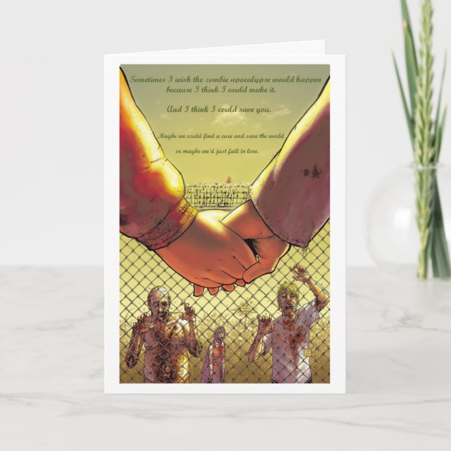 Carte J'étais amoureux à l'apocalypse de zombi (Devant)