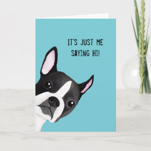 Carte Jeter un coup d'oeil Boston Terrier a illustré la