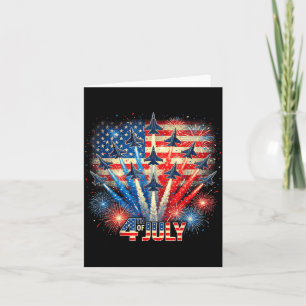 Carte Jets de combat drapeau américain patriotique drôle