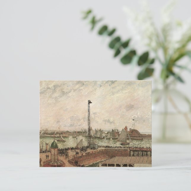 Carte Jetty, Le Havre, Misty de Camille Pissarro (Debout devant)