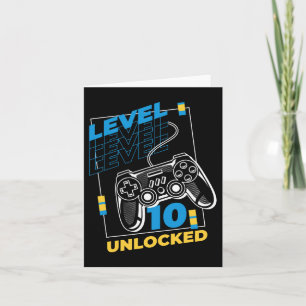 Carte Jeu 10 ans Jeu 10e Anniversaire - Niveau 10