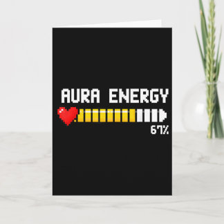 Carte Jeu 67 Aura Énergie 67 Pour Cent Mème Joueur Rétro