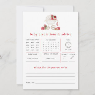 Carte Jeu de Baby shower de conseils de Noël