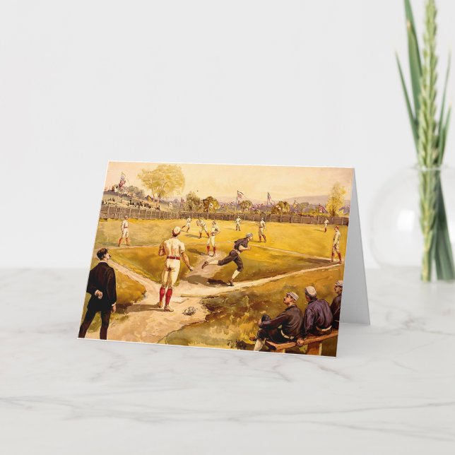 Carte Jeu de baseball vintage (Devant)