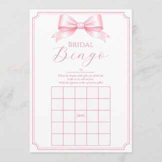Carte Jeu de Bingo de Fête de Mariage Rose Personnalisab