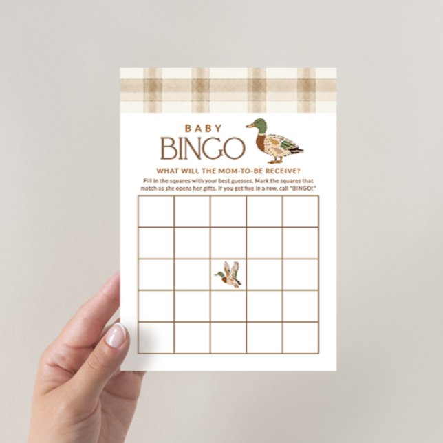 Carte Jeu de bingo pour baby shower sur le thème du cana (Créateur téléchargé)