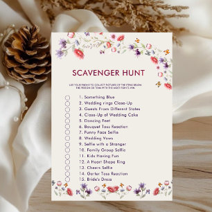 Carte Jeu de chasse au trésor pour la douche de mariage
