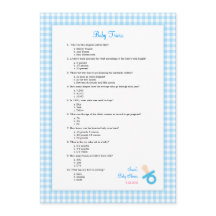 Jeu de douche En vichy trivia bleu 5x7
