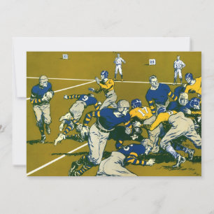 Carte Jeu de football sportif vintage, équipes or contre