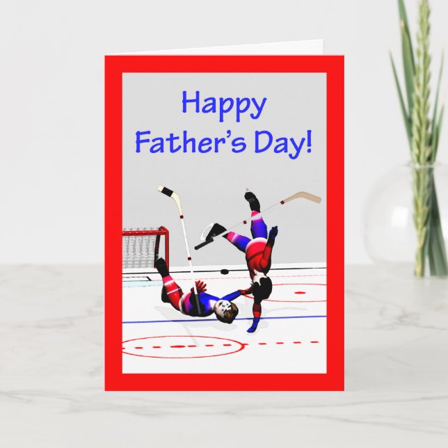 Carte Jeu de hockey fête des pères (Devant)