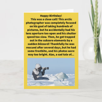 Carte Jeu de mots drôle et surexposition Joyeux Annivers