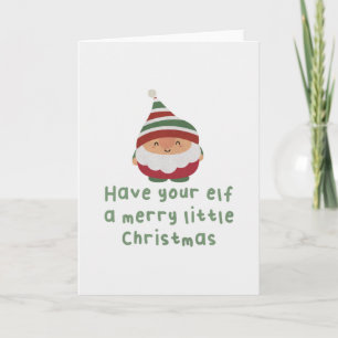 Carte Jeu de Noël : Amusez votre elfe un joyeux petit Ch